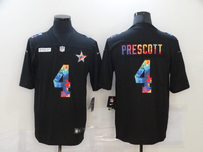 Men's Dallas Cowboys #4 Dak Prescott 2020 Black Crucial Catch Limited Stitched Jersey
